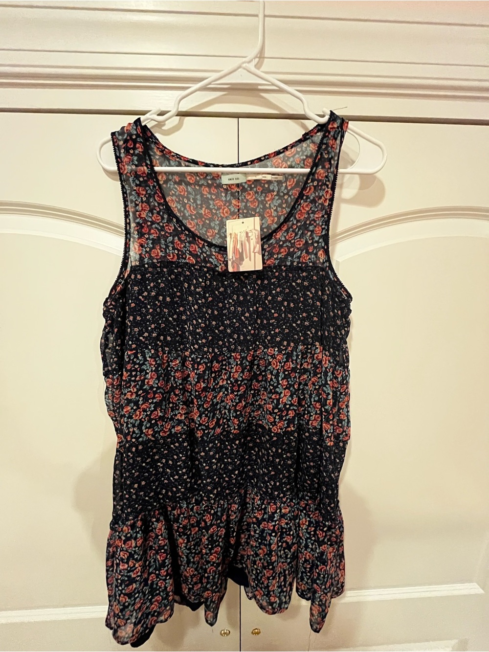 NWT Urban Outfitters x Kimchi BlueNavy Floral Mini Dress (L)